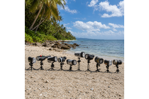 Underwater strobes and camera setup for underwater photography