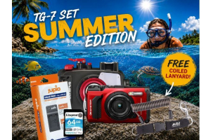 OM System TG-7 Summer Edition promotion with free coiled lanyard