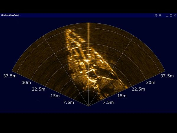 Sonar image underwater drone