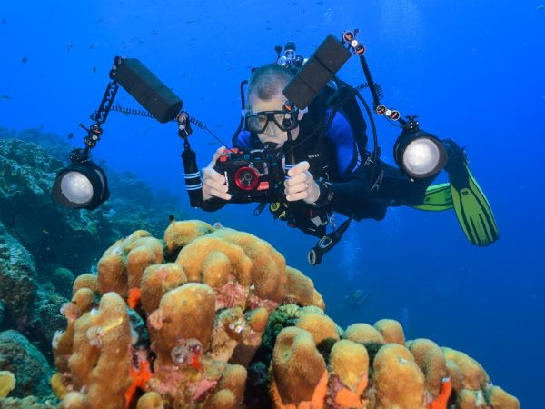 underwater camera housing used for underwater photography and video