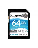Kingston 64GB SDXC Canvas Go Plus 170R C10 UHS-I U3 V30     