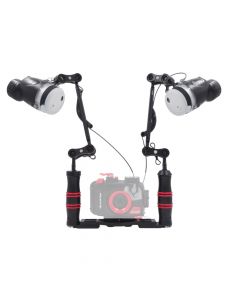 AOI Q1i duo strobeset POWER incl ball arm set, Batteries, Charger – Image 1