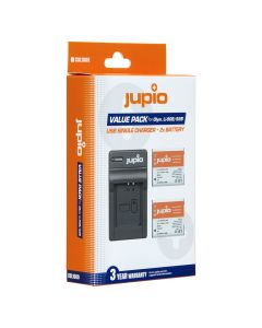 Jupio Value Pack: 2x Li-90B/Li-92B 1270mAh + USB charger – Image 1