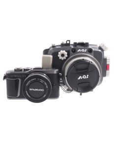 Used Olympus PEN E-PL10 + AOi Underwater housing – Image 1