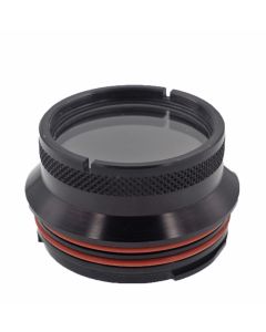 Used Saga Aluminum Flat port for Olympus/ AOi PEN housing – Image 1