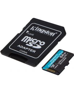 Kingston 64GB microSDXC U3 UHS-I V30 – Image 1
