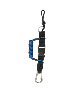 Mini reef hook with steel clip w/metal wire - Blue