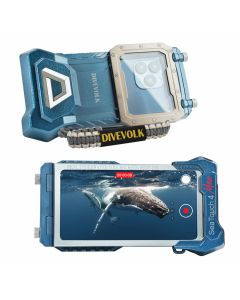 DIVEVOLK SeaTouch 4 Max smartphone underwater housing BLUE