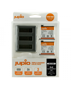 Jupio Value Pack: 2x AB1 1220mAh Battery+ USB Triple Charger