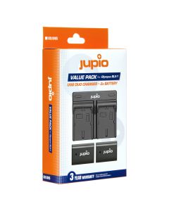Jupio Value Pack: 2x Battery BLX-1 + USB Dual Charger – Image 1