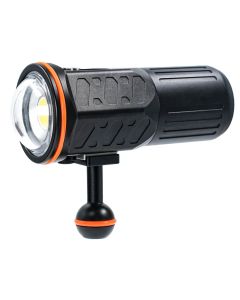 DIVEVOLK SL50 underwater video light with 5,600 lumen output and 120 degree beam