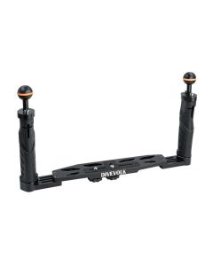 Divevolk adjustable dual handle tray. Tray is equipped with two ball mounts at the handles.