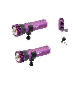 Keldan bundle: 2 x Video 8XR CRI96, RC 2 Remote Control w. Ball adapter – Image 1