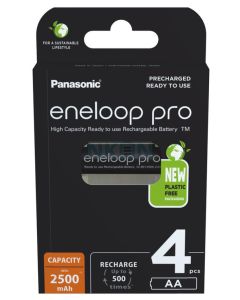 Panasonic Eneloop Pro AA 2500 mAh 4-pack penlite batteries – Image 1