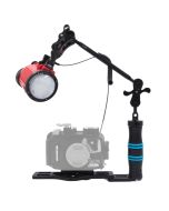 INON S-220 strobe package with aluminum tray and ball arm – Image 1