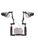 AOI Q1i duo strobeset POWER incl ball arm set, Batteries, Charger – Image 1