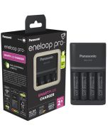 Panasonic quick charger + 4 x Eneloop Pro AA 2500 mAh batt. – Image 1