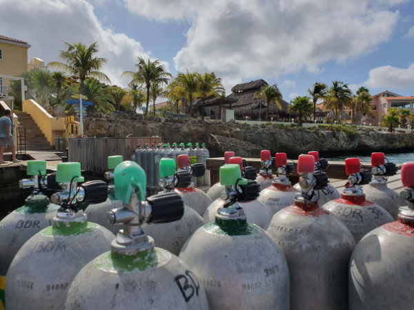 Dive tanks Bonaire
