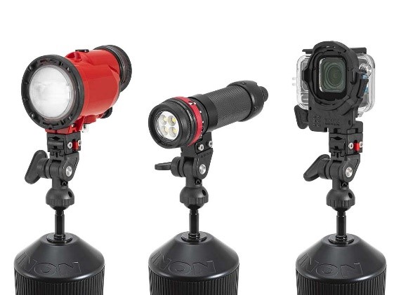 Attach strobes to float arm