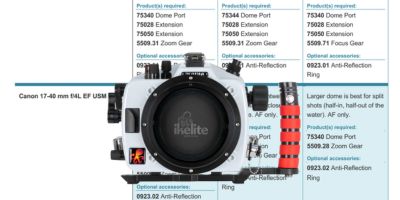 Port Chart Ikelite