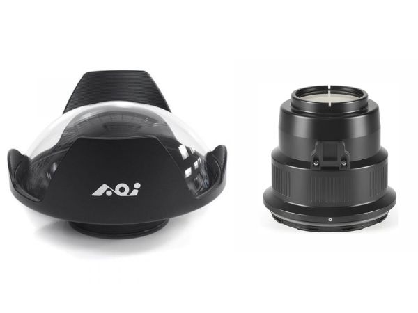 dome port and flat port used in underwater photography housings