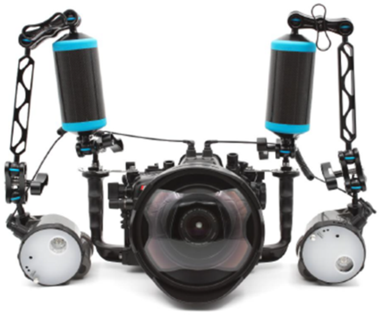 Ball arm system for underwater imaging